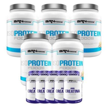 Imagem de Kit 5X Iso Protein 900G+ 5X Creatina 300G - Brn Foods