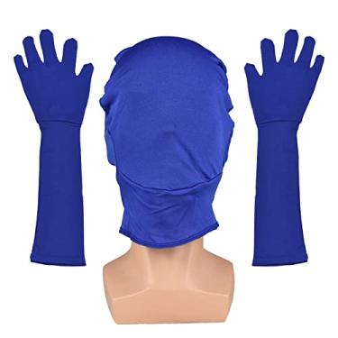 Imagem de Matybobe Blue Chroma Key Mask Luvas Chromakey Hood Glove Invisible Effects Background Chroma Keying Blue Gloves Mask for Blue Screen Photography Photo Video