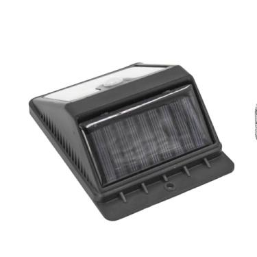 Imagem de Luminária Solar de Parede com Sensor de Movimento, 4 LEDs, 3W, IP65 Resistente à Água, Bateria 1200mAh, 7m Detecção, 120º Ângulo, 11x8.5x4.5cm