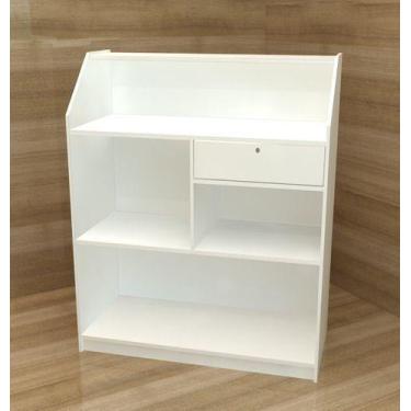 Imagem de Balcão Caixa 100% Mdf (recepção Vallet Loja Gaveta) Comercio - INFINIT