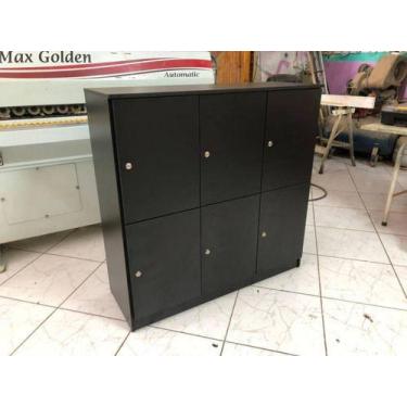 Imagem de Armário Guarda Volume Com Chave Em Mdf Preto - INFINITILUX MOVEIS, Pre