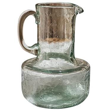 Imagem de YYBOES Vaso de vidro para decoração de vaso de flores, vaso de vidro, vaso de flores, bolha, transparente, feito à mão, vaso de flores artificiais, decoração de casa, arranjo de flores, sala de estar