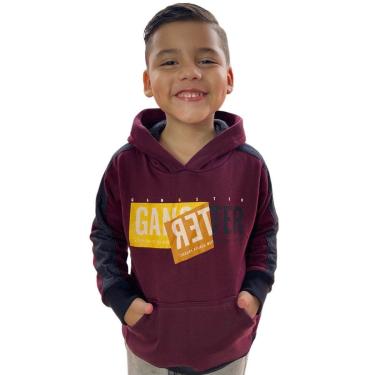 Imagem de Blusa Moletom Canguru Infantil Menino Capuz Com Bolso-Masculino