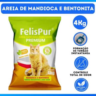 Imagem de Areia de Gato de Mandioca e Bentonita Sem Odor - Ef Pet