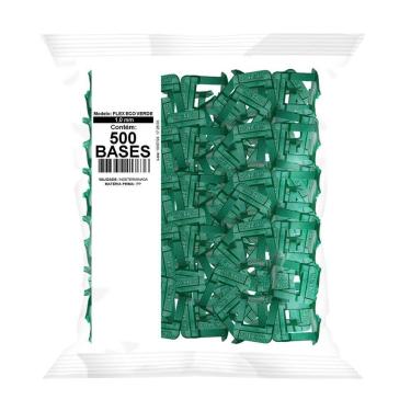Imagem de Espaçador Nivelador Pratik Flex Eco 1,0mm Verde - Embalagem com 500 Unidades