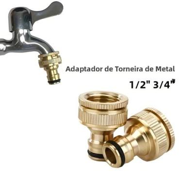 Imagem de Adaptador De Mangueira De Lavadora De Pressão De Latão De 3/4'' Para 1