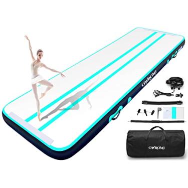 Imagem de Tapetes de Ginástica para Tumbling Infláveis Air Tumble Mats para Ginástica para Crianças 10/13/14 pés Tapete de Tumbling Track Ginástica Tumble Track Tapete de Água de Sopro