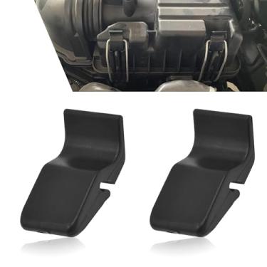 Imagem de jokormo 2 peças de clipe de caixa de filtro de ar para carro, 1,6 cm x 3,1 cm grade de plástico para purificador de ar, fivela de tampa superior, encaixa perfeitamente no acessório, compatível com