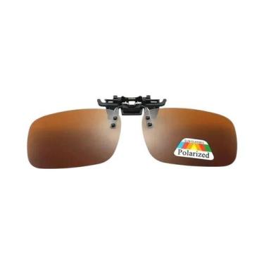 Imagem de Óculos De Sol Polarizados Clip-On Em 4 Cores UV 380 Lentes Cinzas Visã