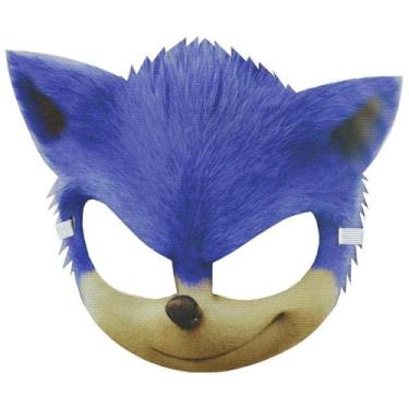 Imagem de Máscara Sonic Infantil 3D Com Elástico - Fantasias Carol EF