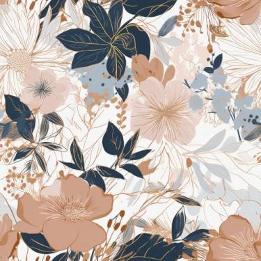 Imagem de MuralPeel Papel de parede moderno marrom marinho vintage descascar e colar papel de parede autoadesivo removível fácil de descascar no papel de parede para locatário de armário de quarto