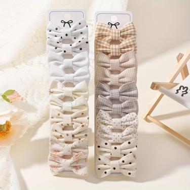 Imagem de 20 peças de grampos de cabelo pequenos para bebês meninas 3,6 cm - 5,6 cm mini conjunto de presilhas antiderrapantes totalmente forradas artesanais laço flor acessórios de cabelo para recém-nascidos