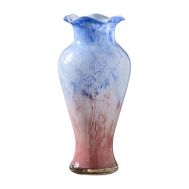 Imagem de Vasos de estilo simples, design criativo, vidro, esculpido, colorido, vaso para casa, sala de estar, mesa, arranjo de flores, vaso de mesa (A)