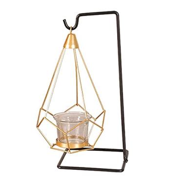 Imagem de Castiçal decoração de casa casa castiçal dourado pequeno suporte de vela decoração de mesa mesa vela