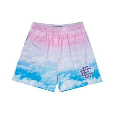 Imagem de Bermuda Masculina Floral De Malha Para Academia, Basquete E Praia, Ver