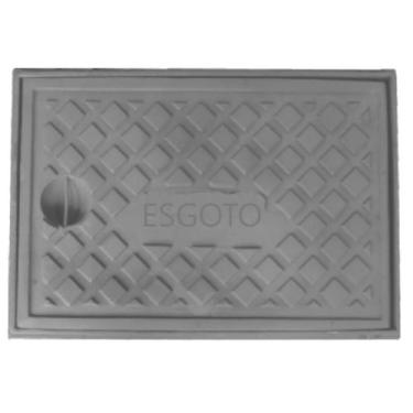 Imagem de Tampa Tampão Articulado Ferro Passagem Agua Esgoto 40x60cm - UNICLÁUDI