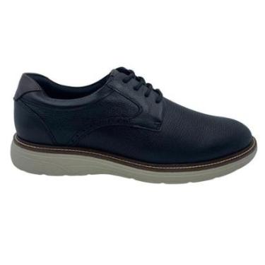 Imagem de Sapato Casual Ferracini Couro Cadarço Preto 4572 - Preto 44-Masculino