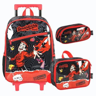 Imagem de Kit Mochila Rodinhas ENALDINHO Luxcel IC42222 Preto-Unissex