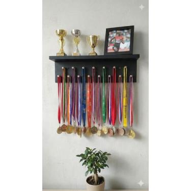 Imagem de Porta Medalhas E Troféu Suporte De Parede Decoração Mdf - Klithovit De
