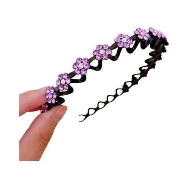 Imagem de Faixas De Cabelo Elásticas Com Pérolas E Strass Para Meninas, Acessóri