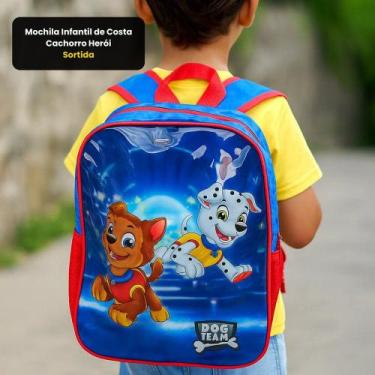 Imagem de Mochila Infantil de Costa Cachorro Herói - Sortida - FIRST