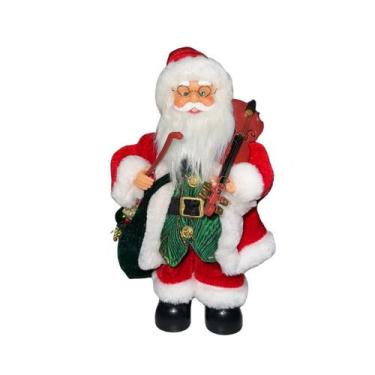 Imagem de Papai Noel Com Violino Som E Movimento Pilha 32Cm - Grillo