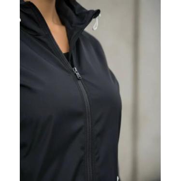 Imagem de Jaqueta feminina corta vento c/ capuz em elastano academia Tamanho:5XL