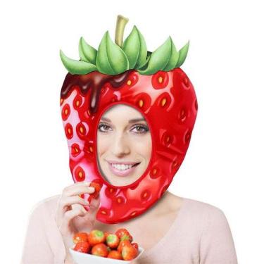 Imagem de Chapéu de fantasia Strawberry com estampa de chocolate para adultos - 