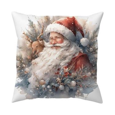 Imagem de Conjunto de fronhas de Natal, Papai Noel, decoração macia de Natal - y