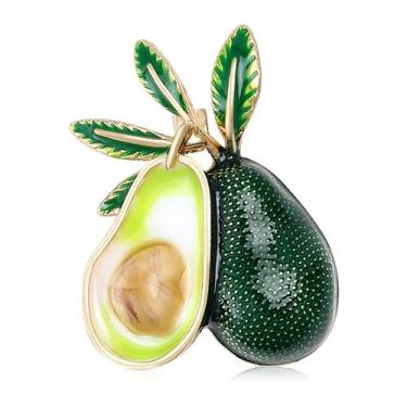 Imagem de Broche Pins de abacate, frutas de esmalte verde para mulheres - Yiweis