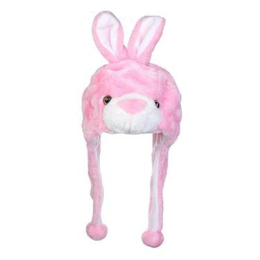 Imagem de Chapéu de pelúcia rosa para crianças e adultos  macio e quente - yiwei