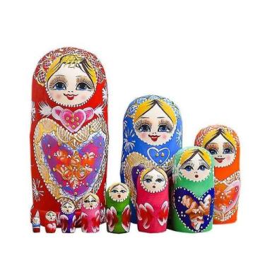 Imagem de Mesa de 10 camadas/conjunto de madeira Matryoshka Russian Ne - Gloome 