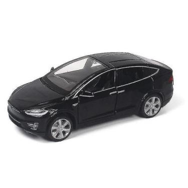 Imagem de Carro de liga fundida sob pressão modelo Tesla Model X em escala 1:32 
