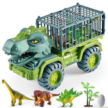 Imagem de Caminhão de brinquedo, crianças, engenharia de dinossauros, construção