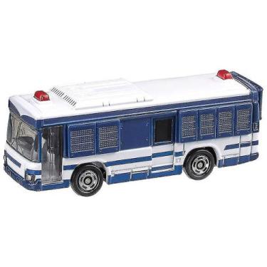 Imagem de Modelo de mini carro de simulação de ônibus de transporte policial de 