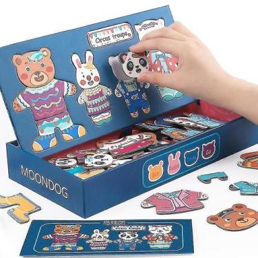 Imagem de Jogo de quebra-cabeças Magnetic Dress Changing Cartoon Bear Kids Toy -