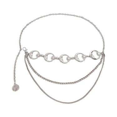 Imagem de Cinto Gótico Vintage Com Corrente Dourada E Lua Para Mulheres, Cinto D