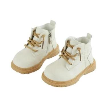 Imagem de Botas De Couro Para Meninos E Meninas, Botas De Cano Curto Com Zíper L