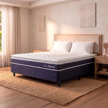 Imagem de Cama Box Azul Durban Azul D28 Casal 138x188 - King House
