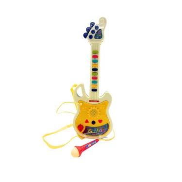 Imagem de Guitarra Brinquedo Infantil Musical com Microfone - Dony Toys, Azul