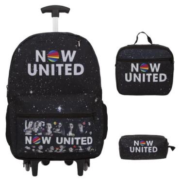 Imagem de Kit Mochila Escolar Feminina de Rodinha Now United Juvenil - Toys 2U