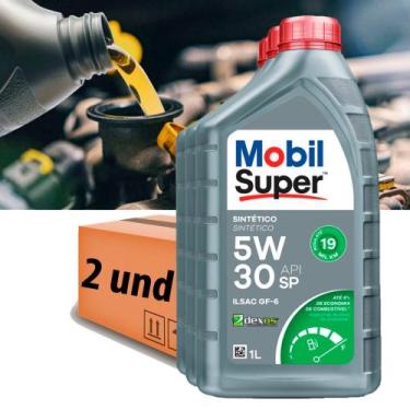 Imagem de Kit 2 Óleo 5w-30 Sintético 1l Mobil