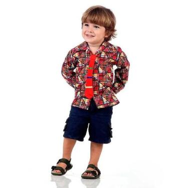 Imagem de Fantasia de Festa Junina Bebê Camisa Caipira Xadrez - Sulamericana, M 