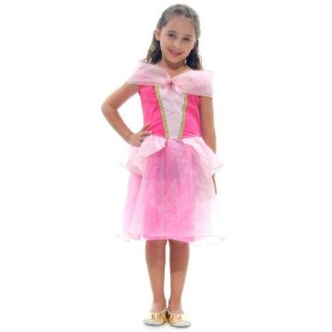 Imagem de Fantasia Infantil Bela Adormecida Vestido Princesa Aurora Curto - Sula