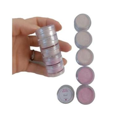 Imagem de Pó mágico brilhante para artesanato - Rosé - Deise Biscuits
