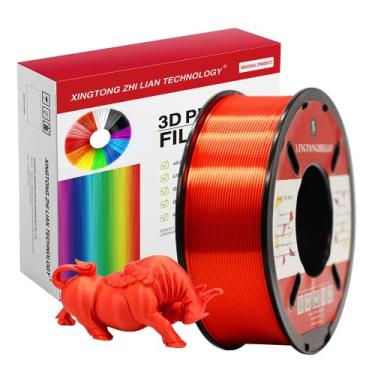 Imagem de PLA Filament 1.75mm, 3D Printer Filament for 3D Printers Accuracy +/- 0.02 mm 1Kg Spool, 1.75mm, Red Silk