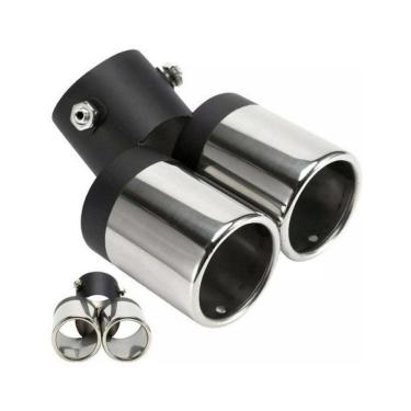 Imagem de Ponteira Dupla Escapamento Esportivo Aço Inox