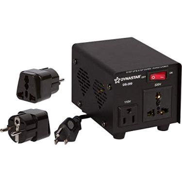 Imagem de Conversor e transformador de tensão Dynastar Step Up & Step Down, 110-220 a 220-240 Volts; resistente, bobina vitalícia extra durável, garantia de 5 anos, 200 Watts