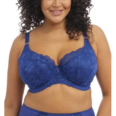Imagem de Elomi Sutiã feminino plus size Brianna com aro acolchoado meio copo, lápis-lazúli, 40H, Lápis, 40H