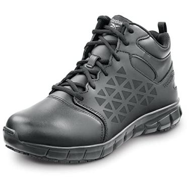 Imagem de Reebok Work Sublite Cushion Work, preto, masculino, estilo atlético, antiderrapante, sapato de trabalho com bico macio, Preto, 14